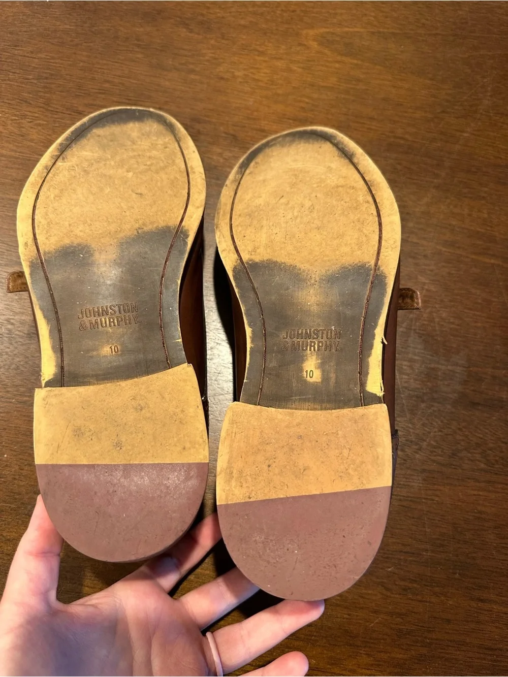 johnston and murphy mens shoes size 10 brown  A6:1336